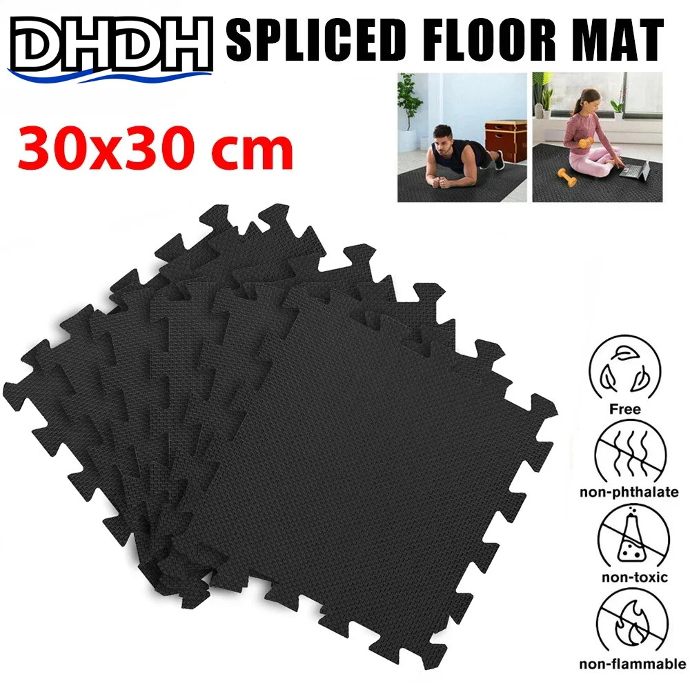 8/16 Pcs Gym Mat Cross-Patterned Foam Massage Carpet Fluffy and Soft Interlockin