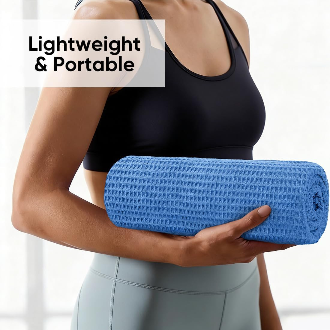 Hot Yoga Towels 2 Pack, (26.5″ X 72″) Non-Slip & Ultra-Absorbent Microfiber Yoga