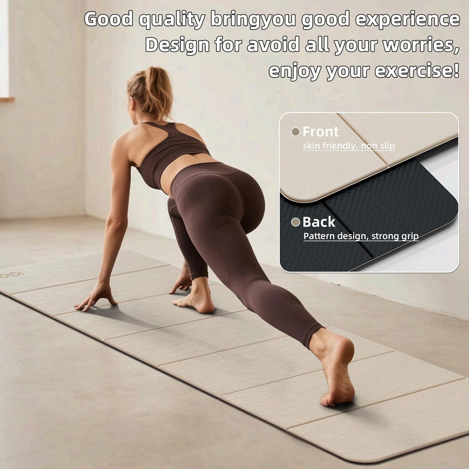 Foldable Yoga Mat Extra Thick 0.32 Inches – POE Material Exercise Mat