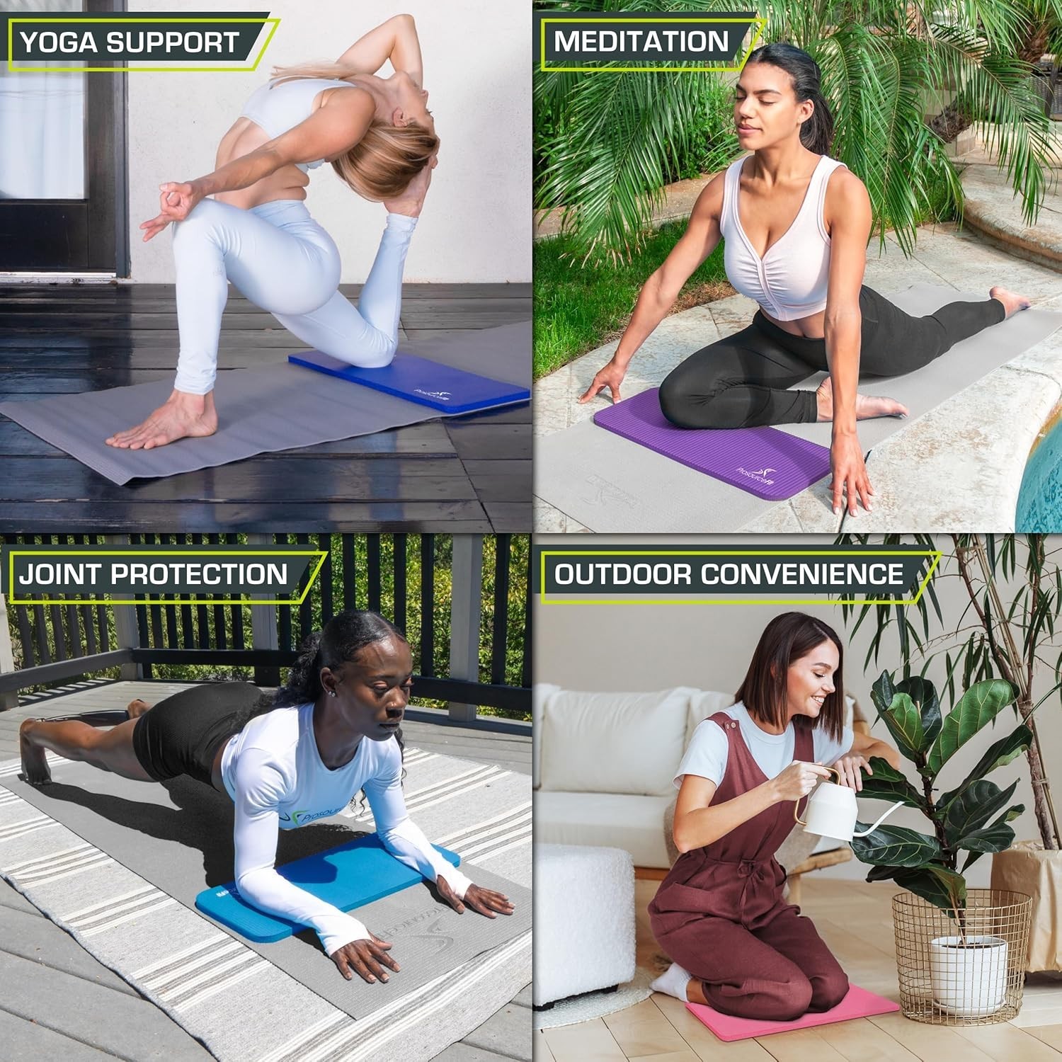 Travel-Friendly Yoga Knee Pad & Elbow Cushion – Lightweight & Compact 24”x10”