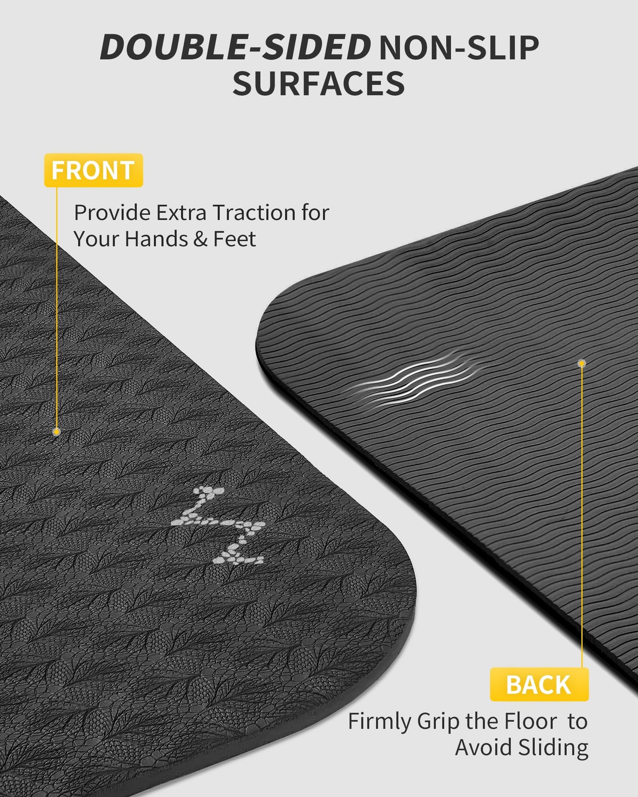 CAMBIVO Large Yoga Mat (6’x 4′), Extra Wide Workout Mat for Men and Women, 1/…