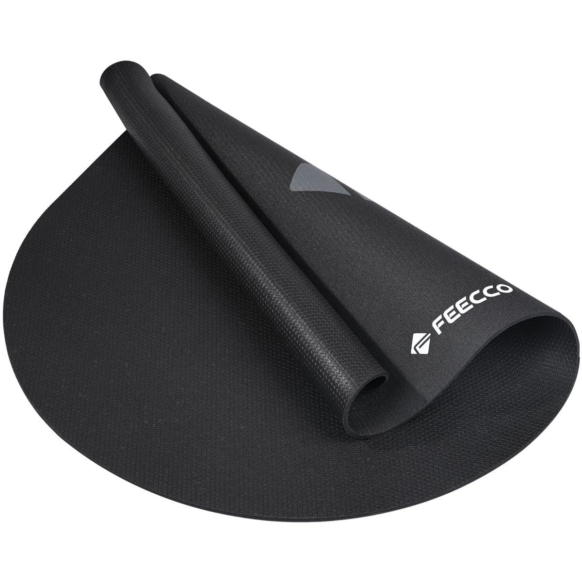 FEECCO Jump Rope Mat, Large Size Non-Slip Pad for 54″x36″, Black