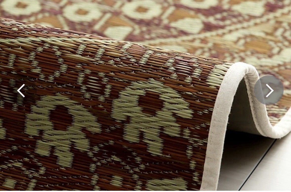 Authentic IKEHIKO Tatami Yoga Mat “Mandala” Brown Natural Igusa Made in Japan