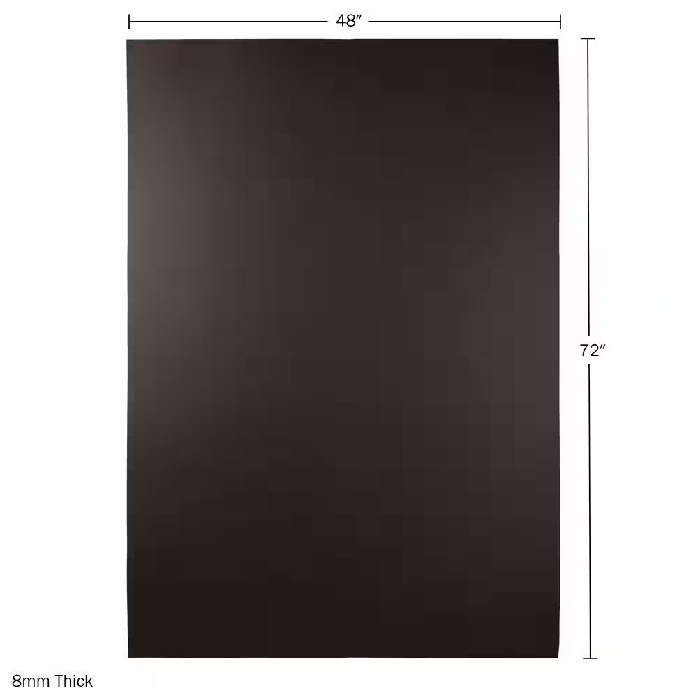 Large Yoga Mat 6′ x 4′ x 8 mm Thick Workout Mats for Home Gym Flooring Black