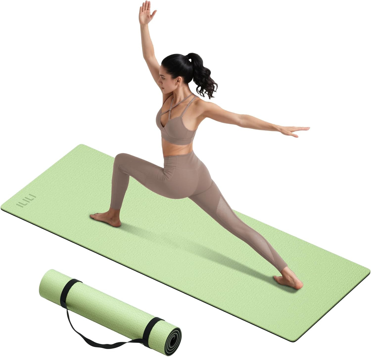 Yoga Mat 10Mm Extra Thick and 193Cm Extra Long, 76X28×0.4 Inch, Double Color Non