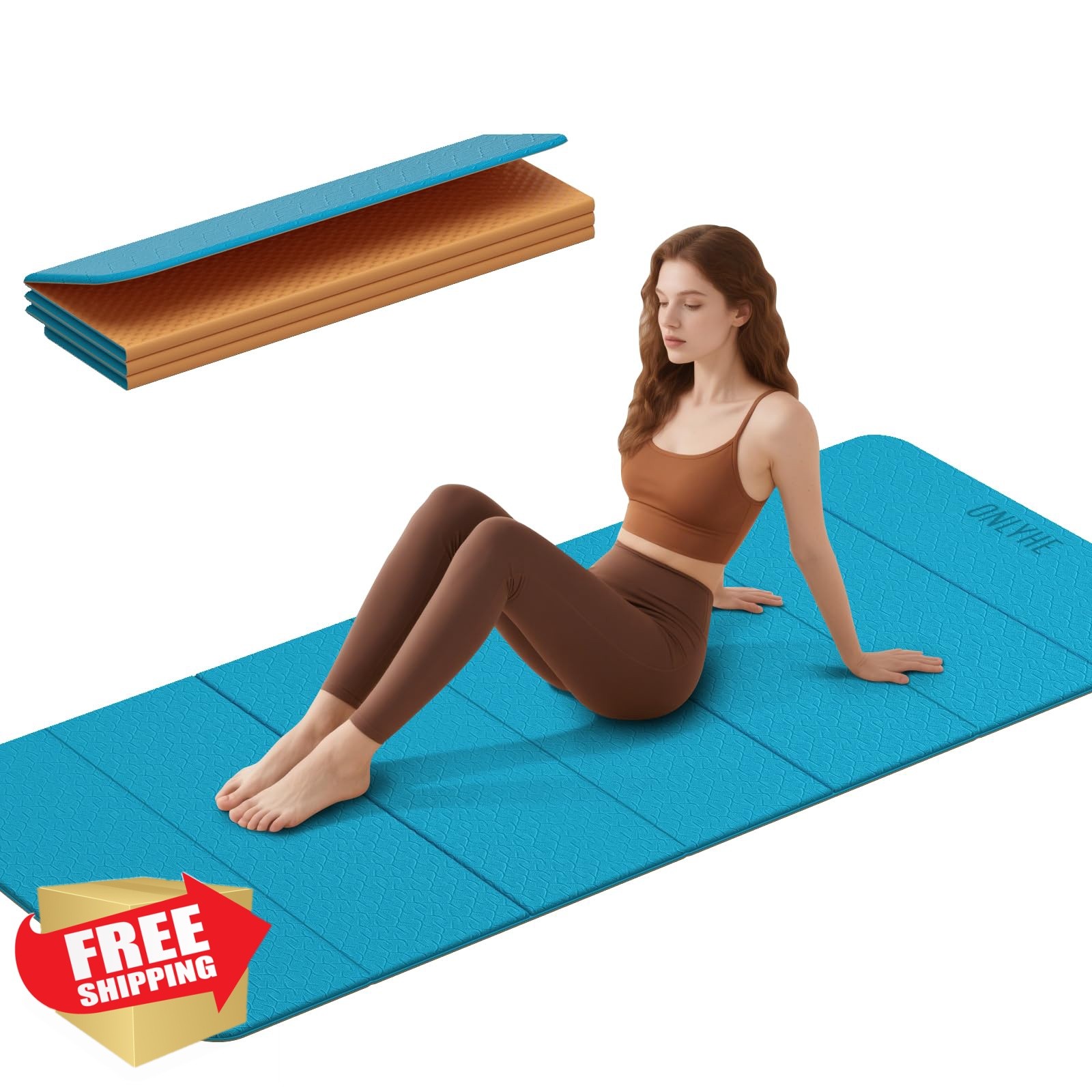 onlyhe Yoga Mat Blue-orange
