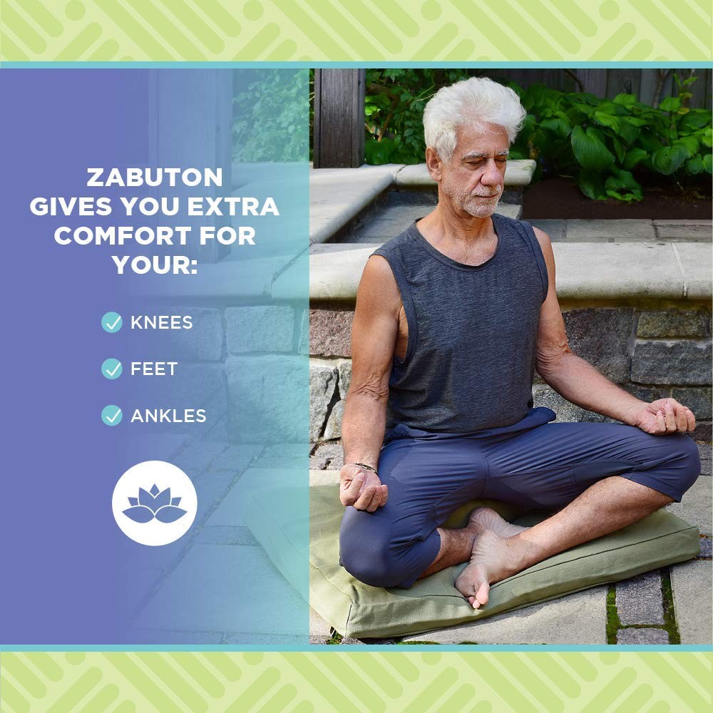 Zabuton Meditation Cushion for Workout – Supportive Yoga Floor Seat Cushion f…