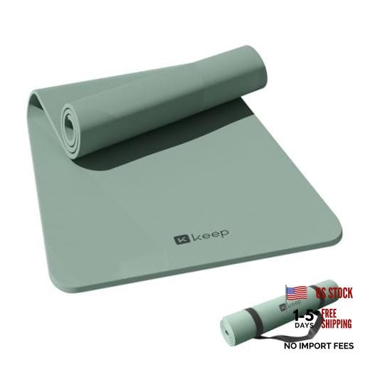 Yoga Mat – Premium 7mm Thick Exercise Mat, Anti-Tear 32” Extra Pale Green