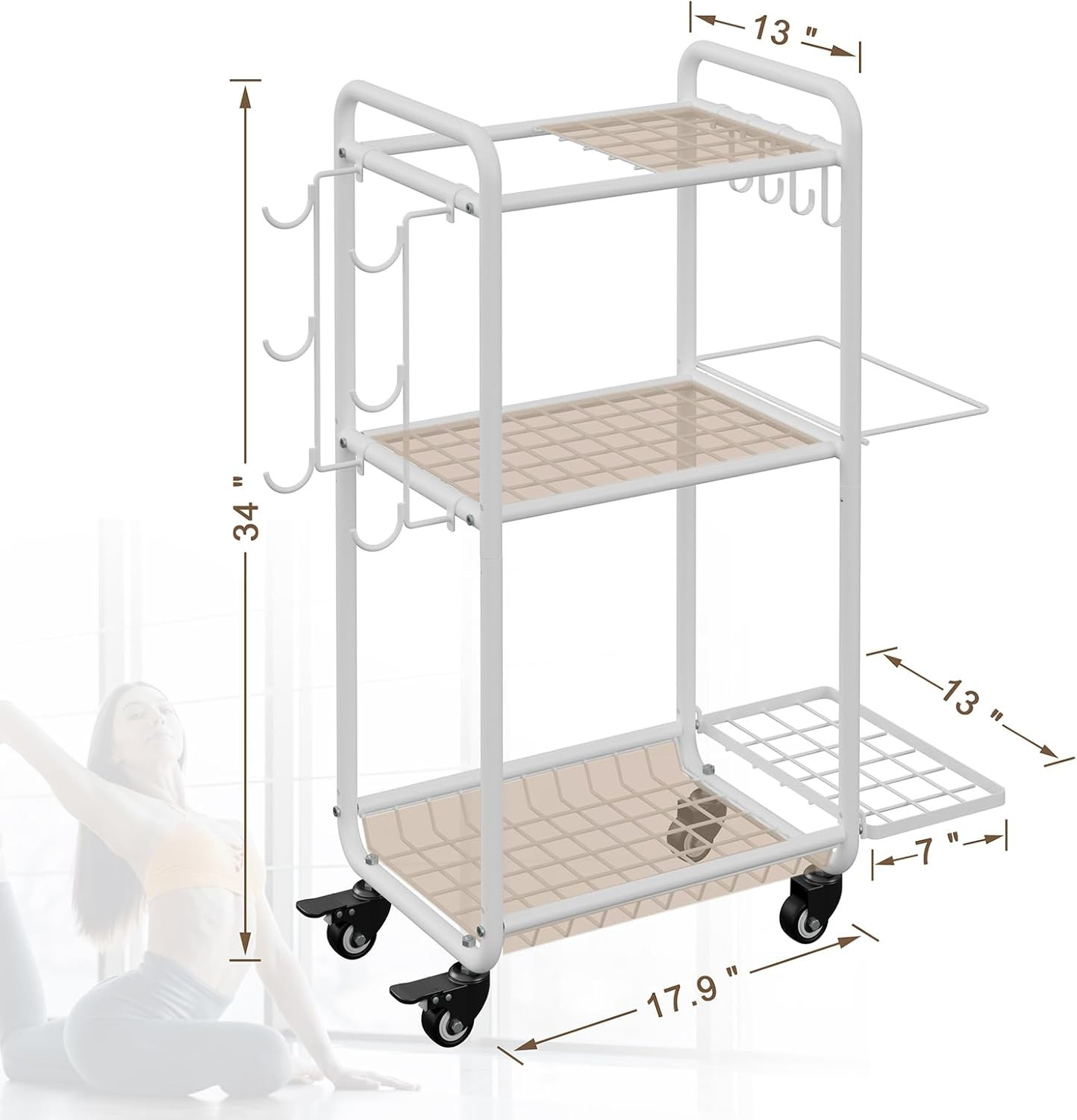 Home Gym Storage Rack – Yoga Mat, Dumbbell & Workout Equipment Organizer