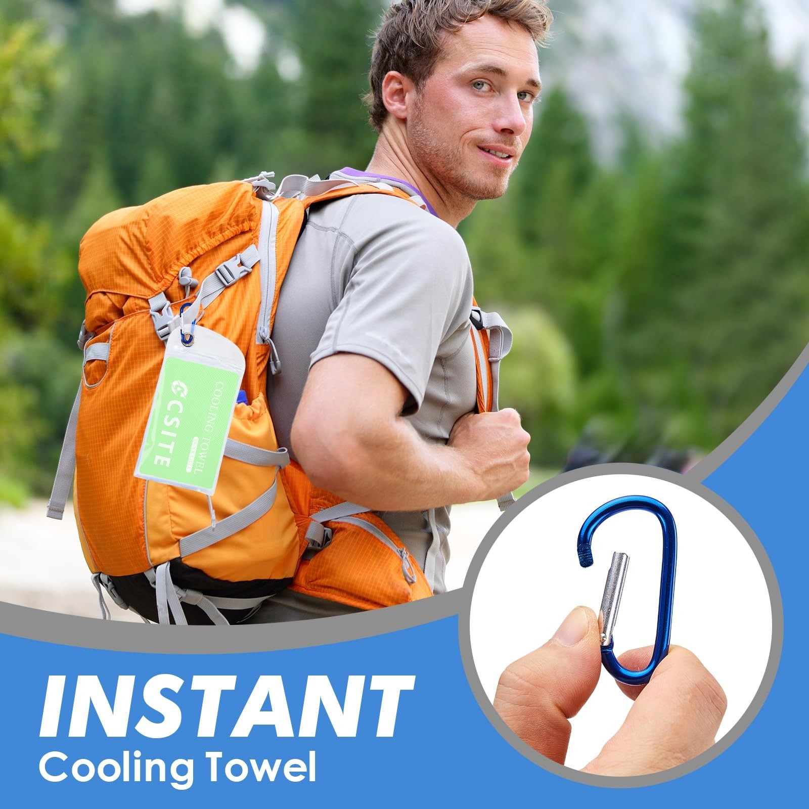 CSITE 4 Pack Cooling Towels (47″x12″) for Neck and Face, Ice Towel for Hot We…