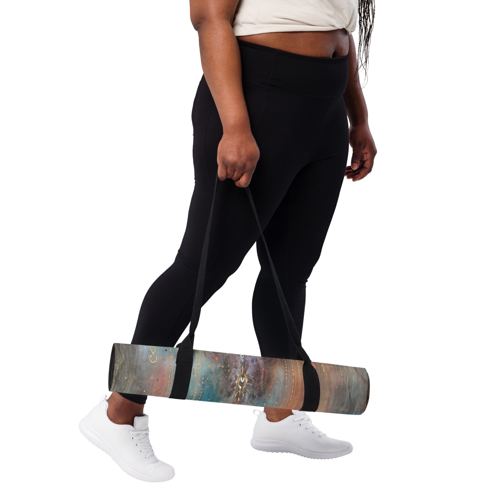 “Patient Heart” Chakra Yoga Mat Meditation Art Yoga Gift FREE SHIP + Carry Strap