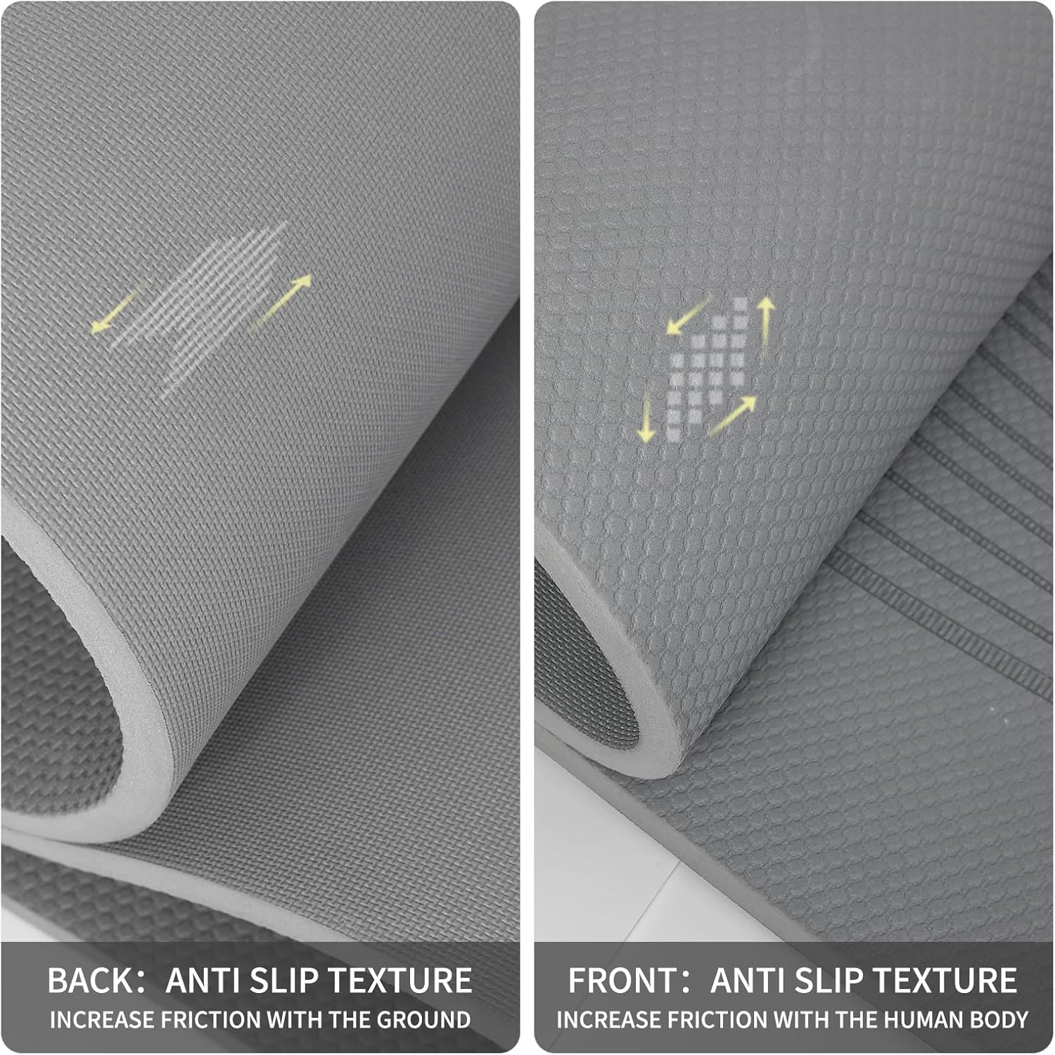 Large Yoga Mat-72’X36’X0.4’ Extra Width ＆ Thick,Comfortable,Non-Slip Exercise Ma