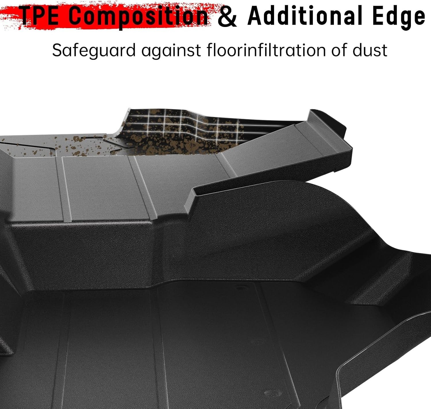 Front Floor Mats for Honda Pioneer 1000-5, TPE Floor Bed Liners UTV Front Row…