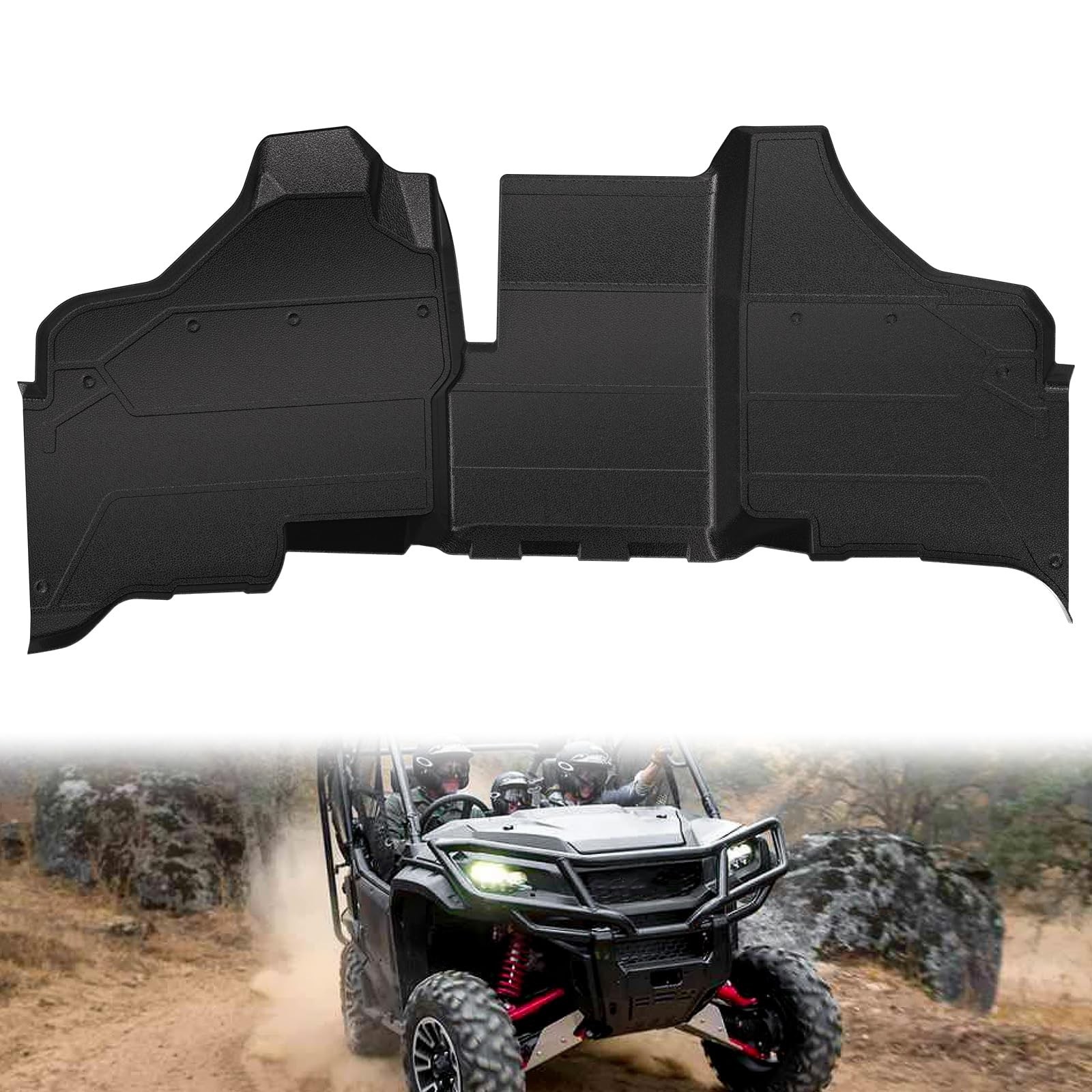 Front Floor Mats for Honda Pioneer 1000-5, TPE Floor Bed Liners UTV Front Row…