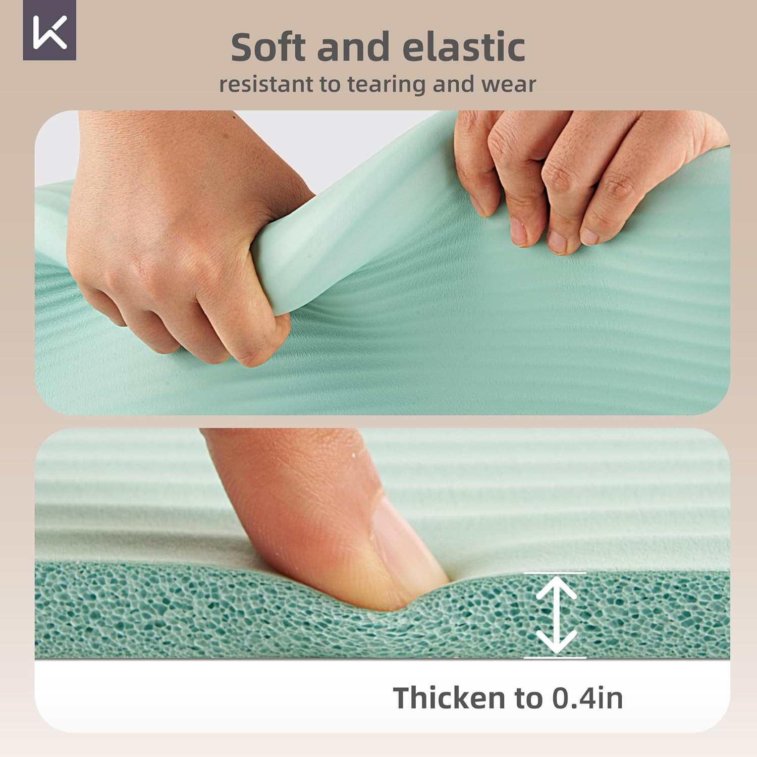 Extra Thick NBR Yoga Mat for Women & Men, 10Mm Thick, 72”X32” Large Exercise Mat
