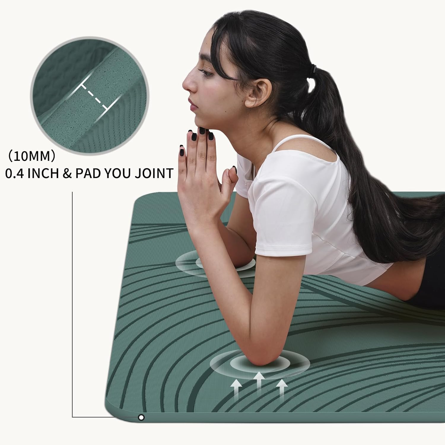 Large Yoga Mat-72’X36’X0.4’ Extra Width ＆ Thick,Comfortable,Non-Slip Exercise Ma