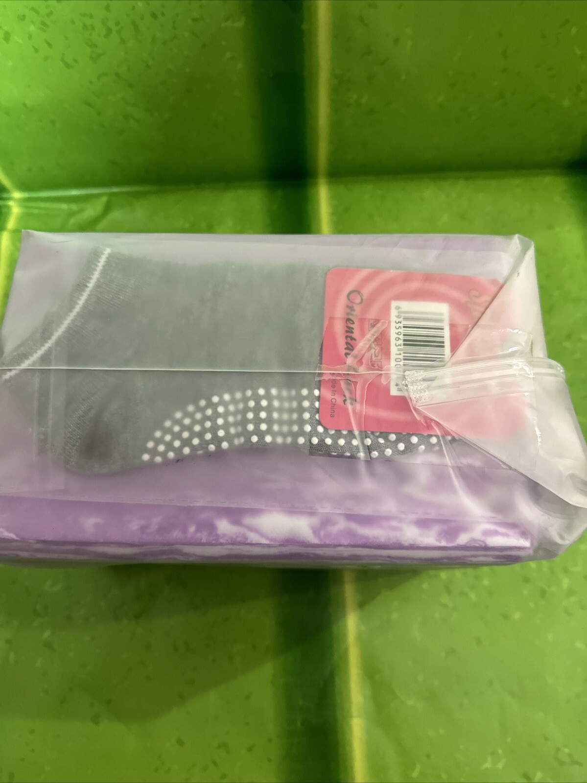 YOGA blocks 2 pack with anti slip socks And Strap color Purple