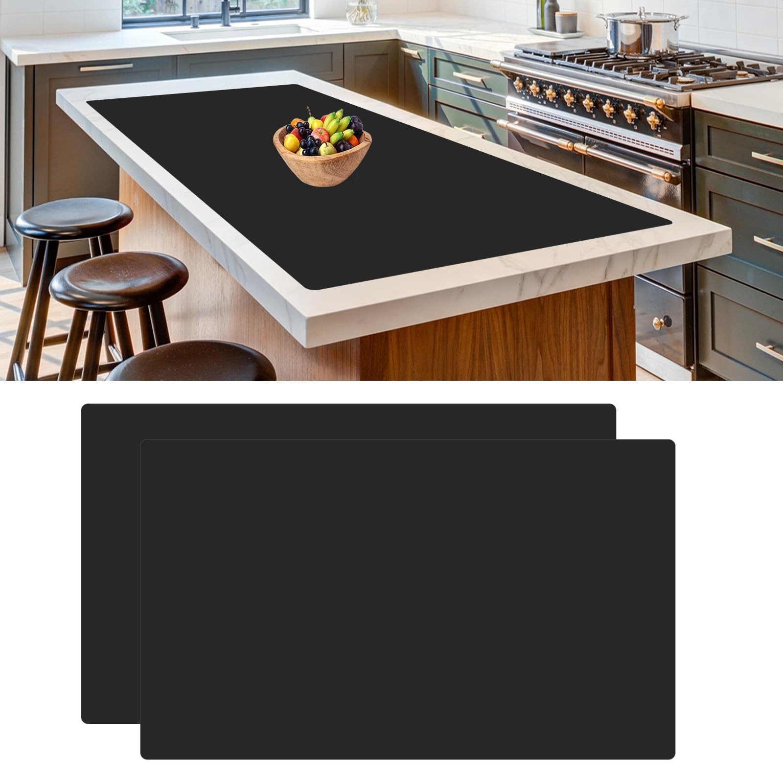 2Pack Large Silicone Mats for Kitchen Counter, 36”x24”(90cmx60cm) Heat Resi…