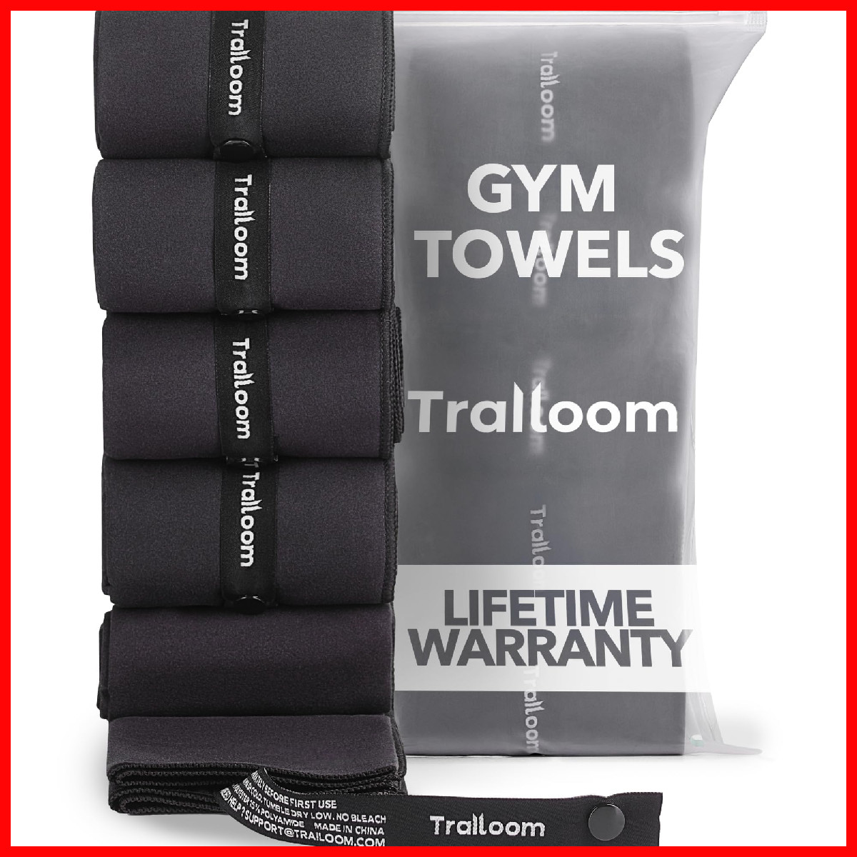 Trailoom Microfiber Workout Towels – Quick Dry Highly Absorbing Odor-Free For
