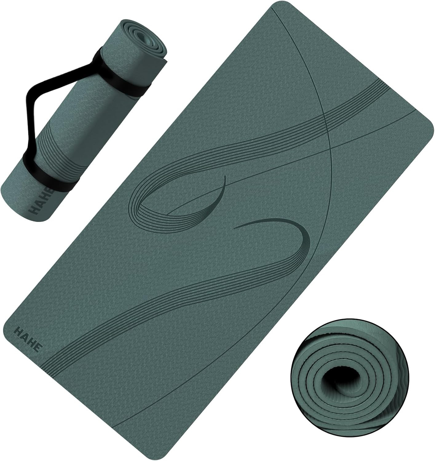 High-Density 76″x32″ Yoga Mat – Large Workout Mat for Yoga, Pilates & Fitness
