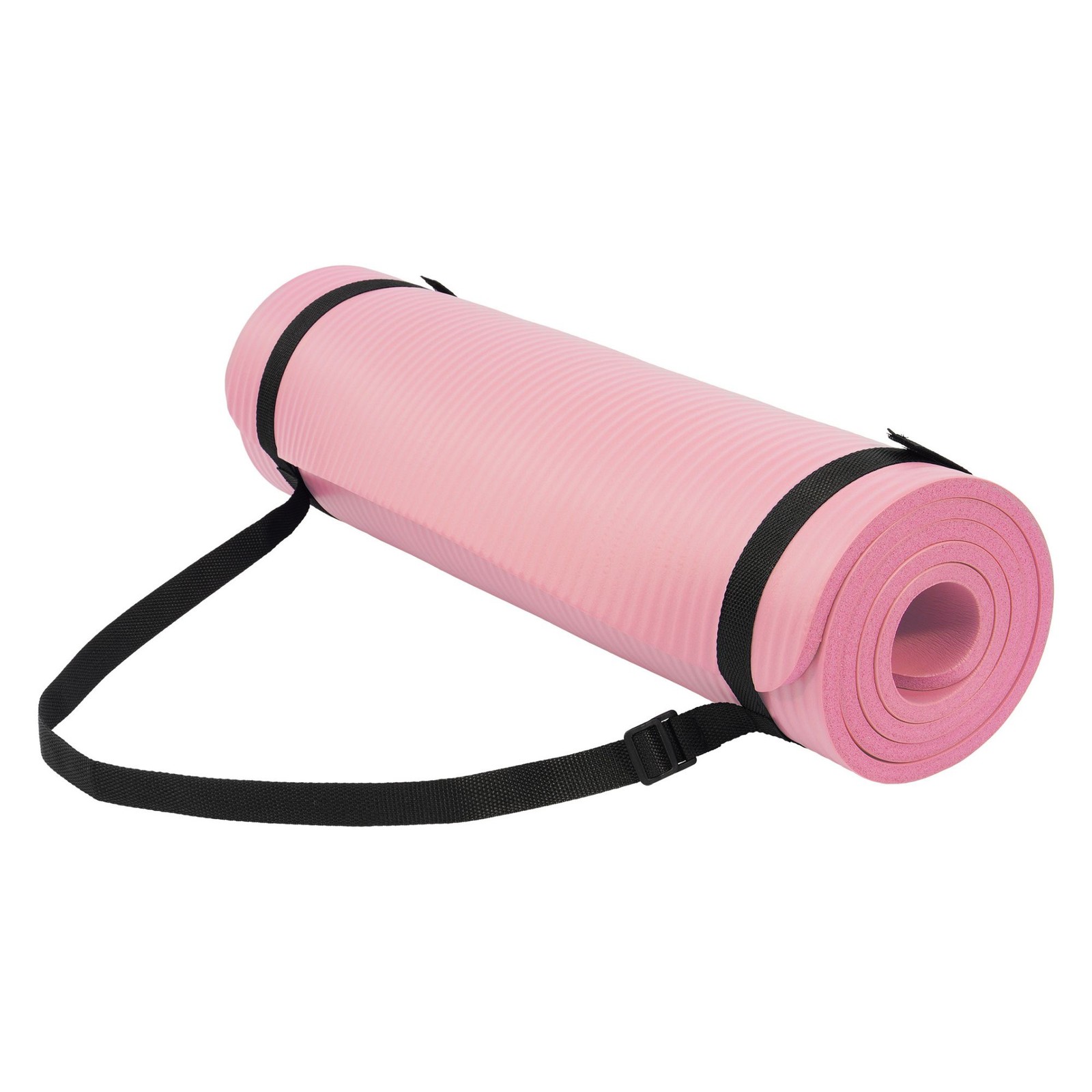 Fitvids 1/2″ Thick High Density Exercise Yoga Mat, Carrying Strap Pink(Open Box)