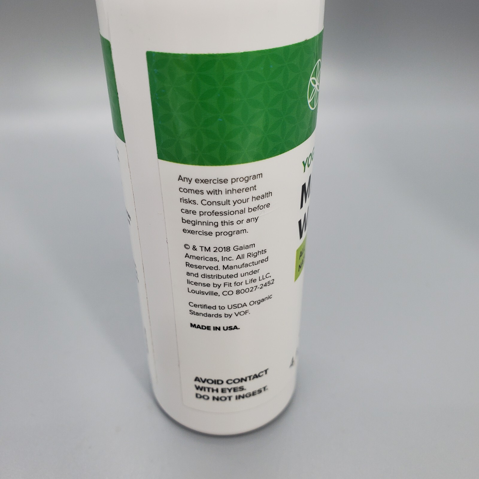 GAIAM Yoga Mat Wash Spray All Natural + Organic Oils 4oz 118ml Made USA