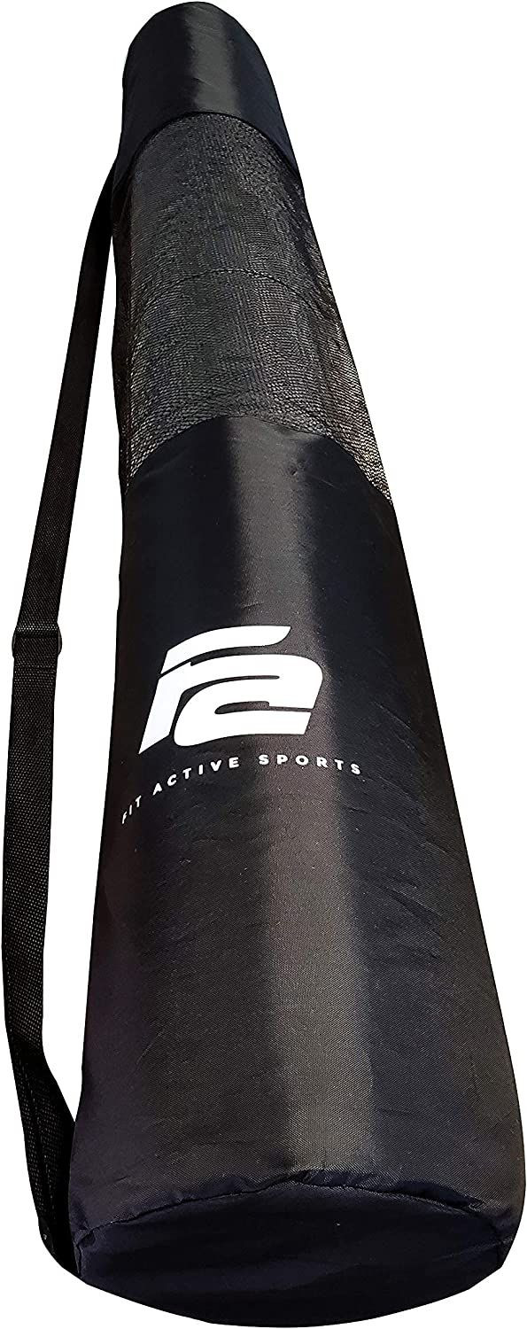 Fit Active Sports Large Exercise Mat 6′ x 4′ x 8mm | Thick Non-Slip Black