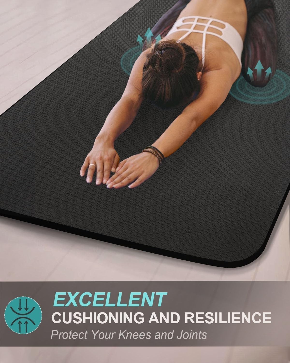 Extra Long & Wide Thick Yoga Mat 84”x32”x7mm Oversized Yoga Mat Double-Sided
