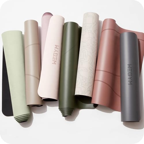 Yoga Mat, 4mm Cushioned Exercise Mat for Yoga, Pilates, Home Jade Ombre Suede