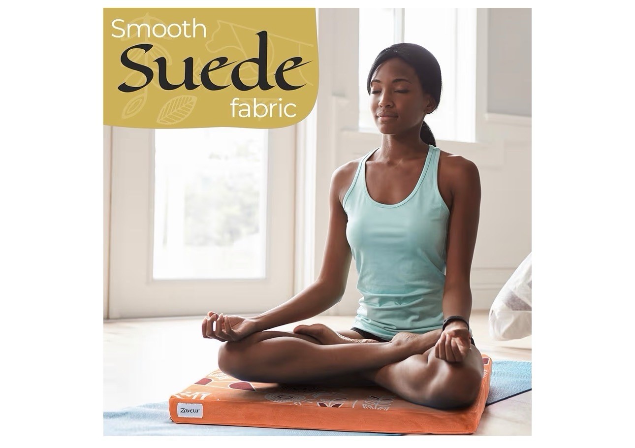 Royal Court Meditation Mat – Velvet Cover – 24″x24″ Square Zanuton Yoga Mat!!