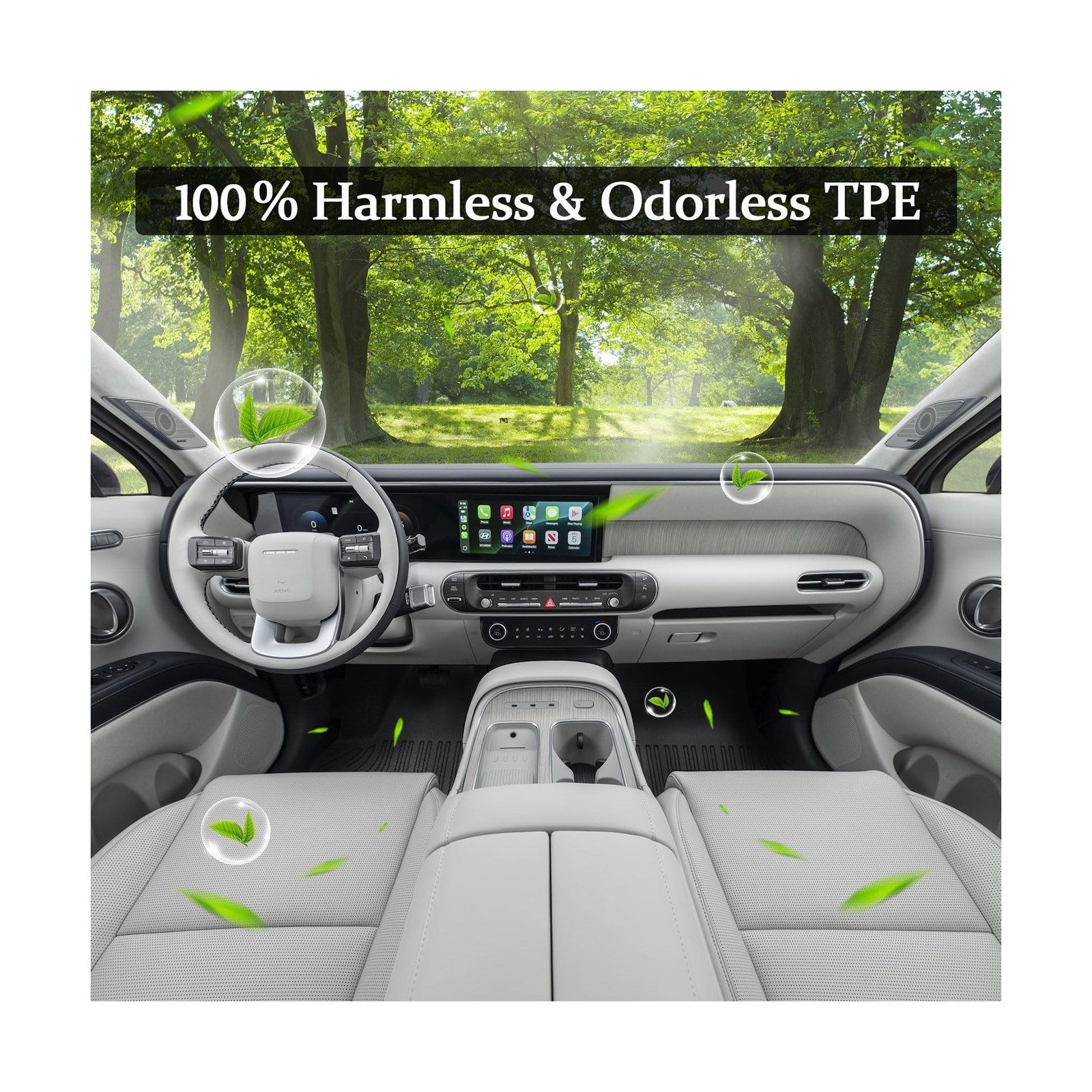 Car Floor Mats for2 026 Hyundai Palisade 7 Seats (Gas Only) TPE Full Set All-…