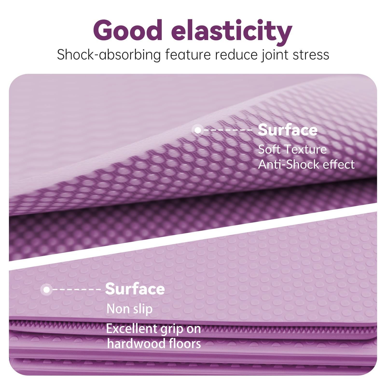 Foldable Yoga Mat Thick Non-Slip Exercise Mat – Packable Travel Fitness Mat w…