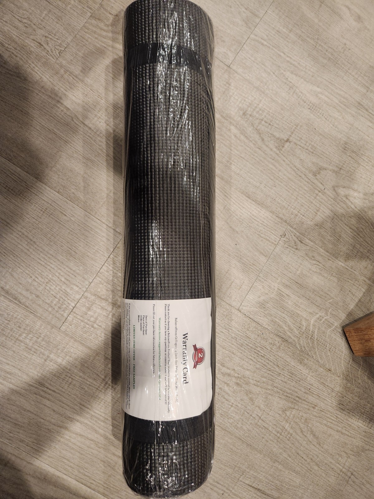 BalanceFrom GoYoga Exercise Yoga Mat Black 1/4 Inch Thick Eco Friendly Non Slip