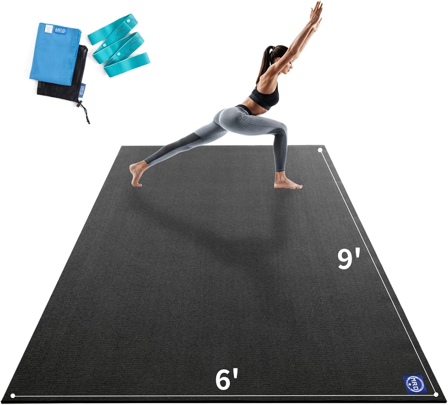 Extra Large Non-Slip Yoga Mat – Thick & Wide for Home Gym, Pilates & Stretching
