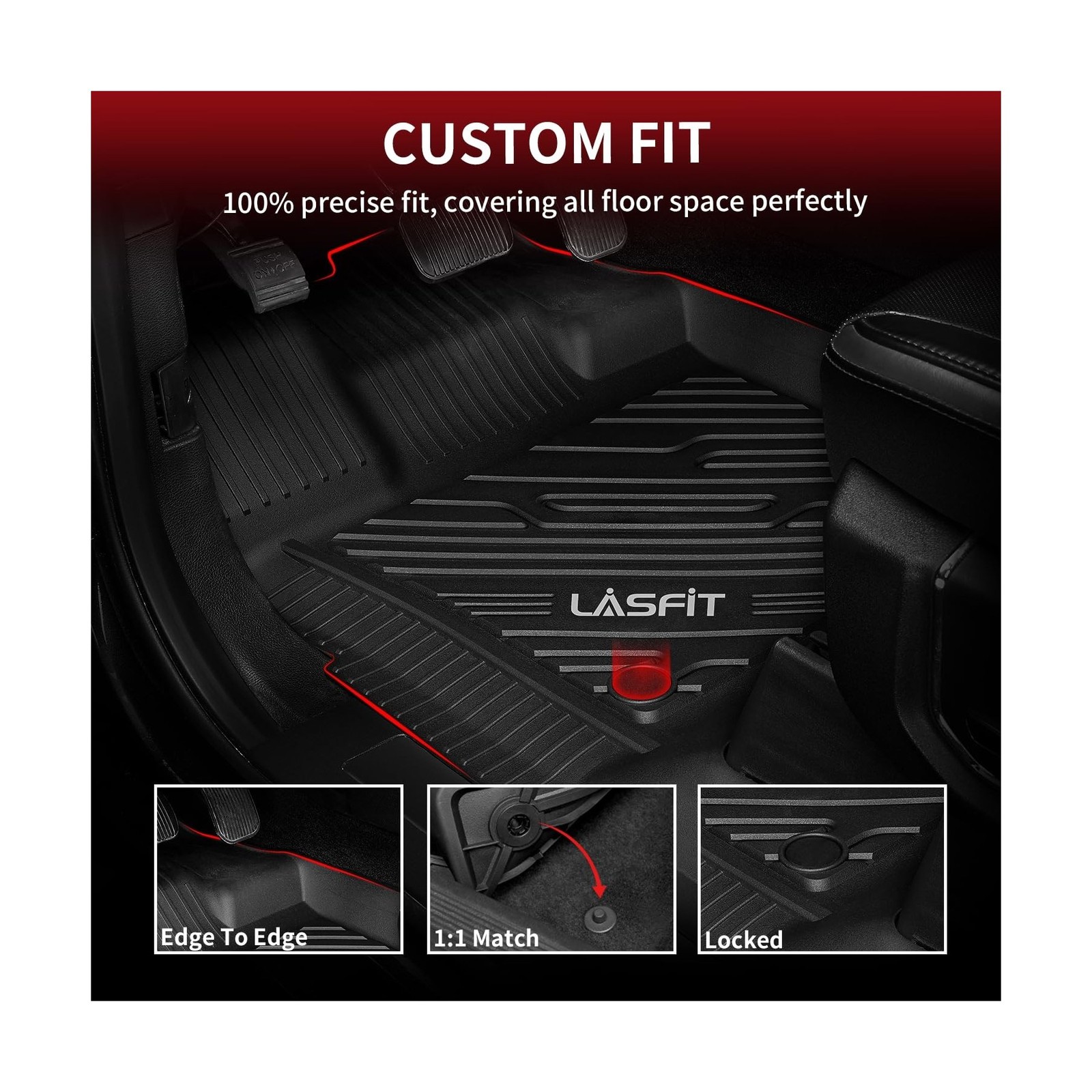 LASFIT Floor Mats for Ford F-150 2015-2026 | F150 Lightning 2022-2025 SuperCr…