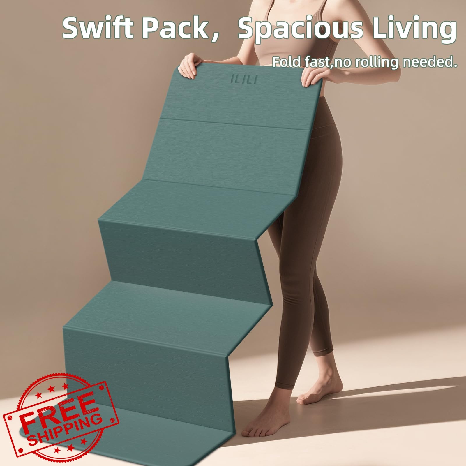 ilili Yoga Mat Dark Green Dark Gray