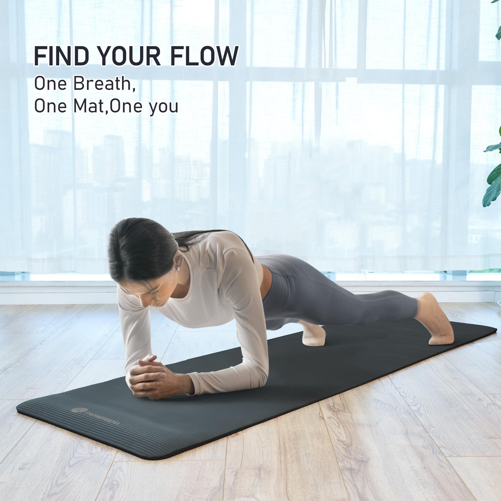 Yoga Mat Thicker, NBR Yoga Mat Non Slip With Carry Strap, For Gym Mat…