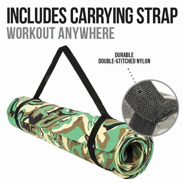 Victor Fitness VYGC2 Gray Camo TPE Yoga Mat with Red/Black X-Large Waist Trainer