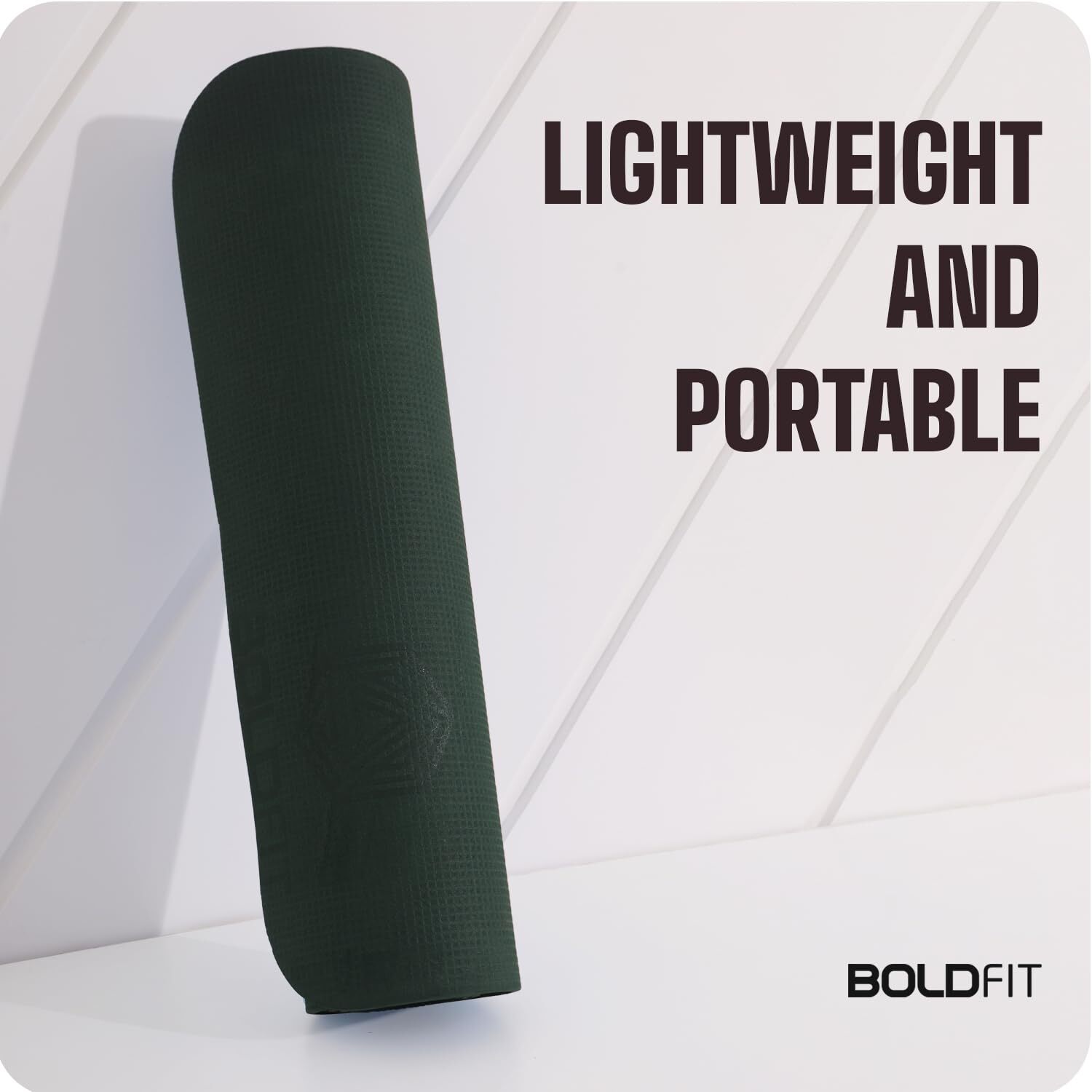Boldfit Yoga Mat For Fitness Workout Army Green Color