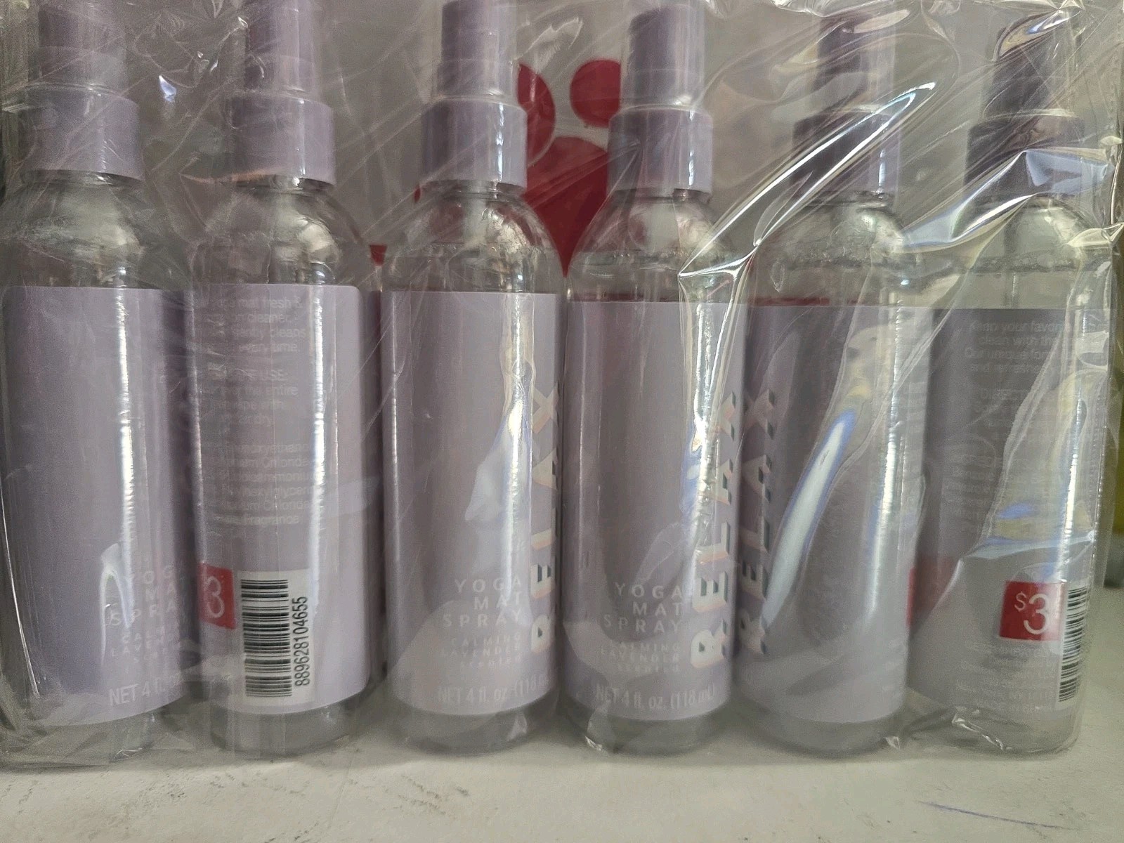 Yoga Mat Spray – Calming Lavender – Pack Of 6 – Msrp $18 – Exercise Cleaner