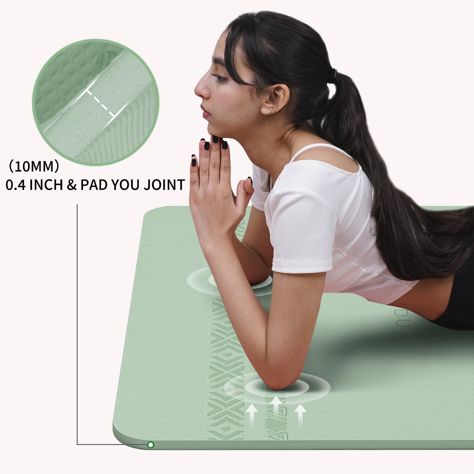 Large Yoga Mat-72’x36’x0.4’ Extra Width ＆ Thick,Comfortable,Non-Slip Exercise…