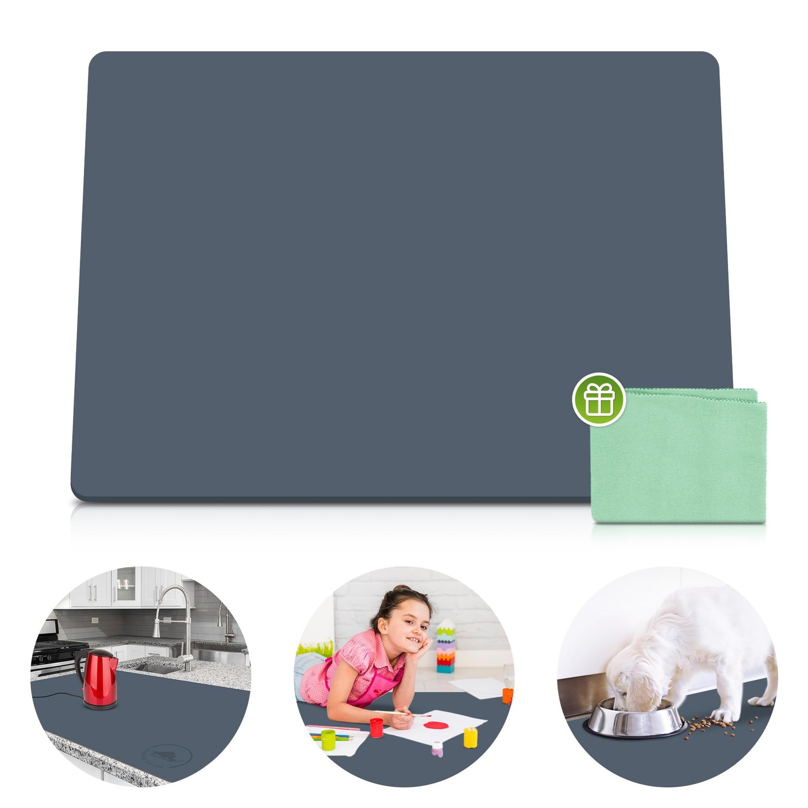 Premium Silicone Mat 25″ x 17″ Multipurpose Cooking Mat Thick Heat Resistant,…