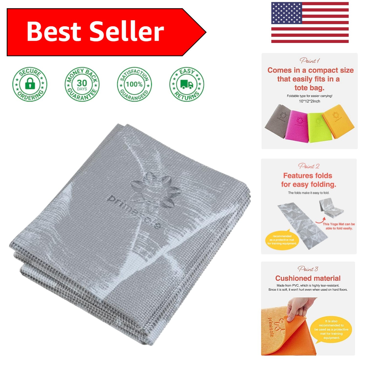 Ultra-Light Folding Yoga Mat 68”x24” – Perfect for Travel & Outdoor Fitness