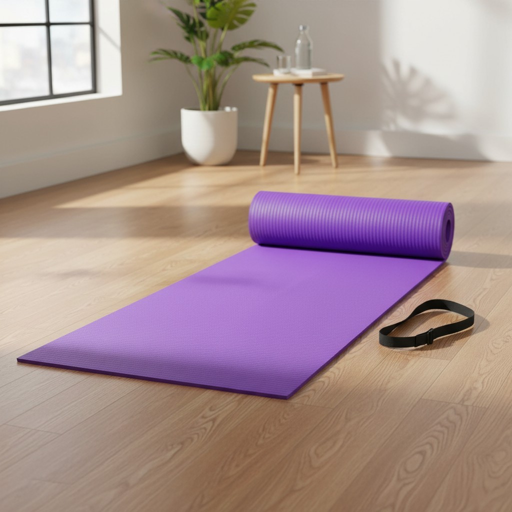 Lightweight Extra Thick Yoga Mat with Anti-Slip Surface & Convenient Carry Strap