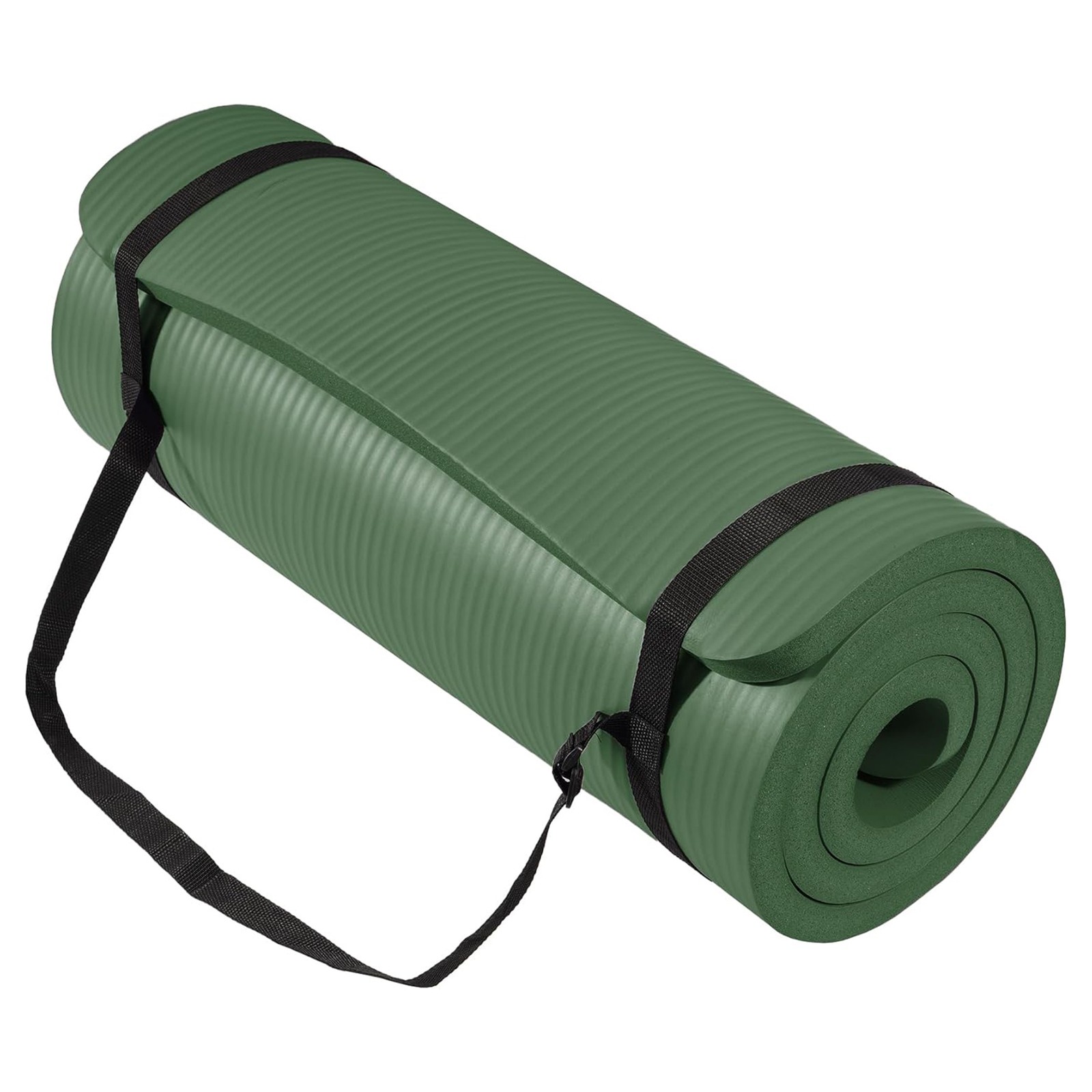 BalanceFrom Yoga Mat, 1″ Extra Thick Exercise Pilates Workout Mat, Green Jasper
