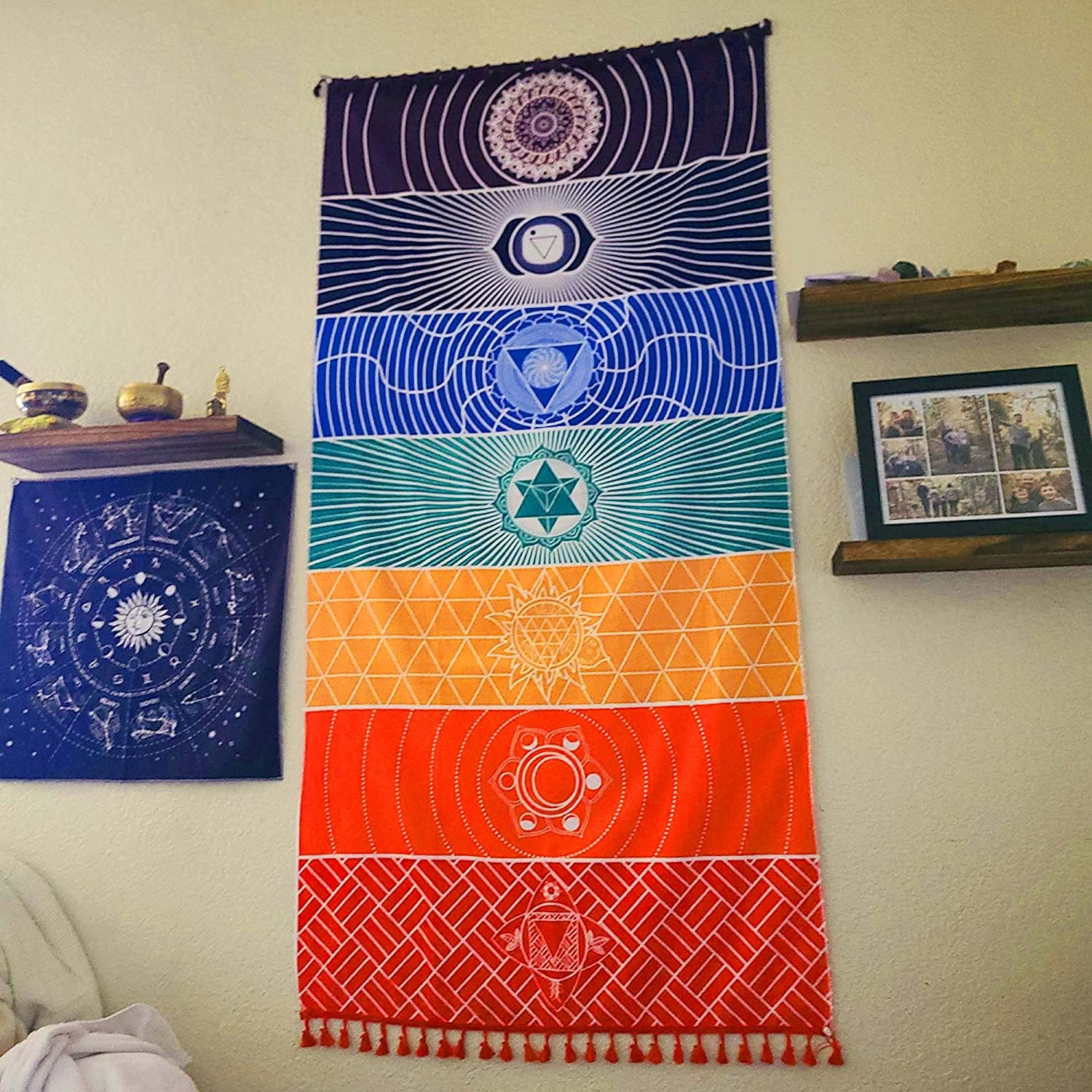 Mexican Yoga Mat Beach Picnic Blanket Chakra Meditation Mat Yoga Rug Sunscreen S
