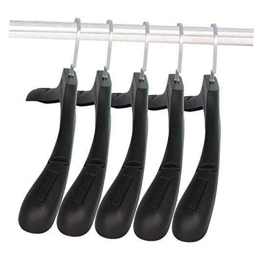 Suit Hangers for Men 20 Pack, Extra Wide Suit Hanger Non Slip Width Black-20