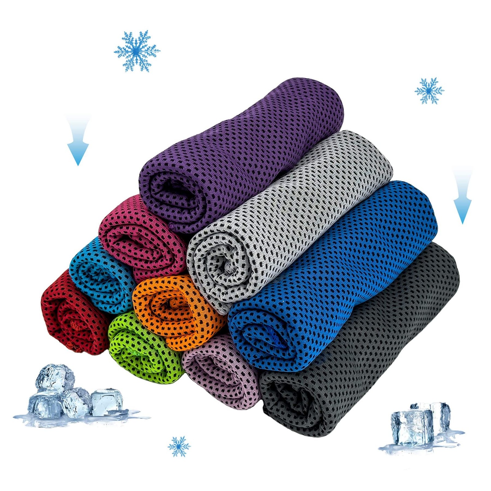 Cooling Towels, Soft Breathable Sweat Ice Towel for Sports, Yoga, Gym, Golf, …