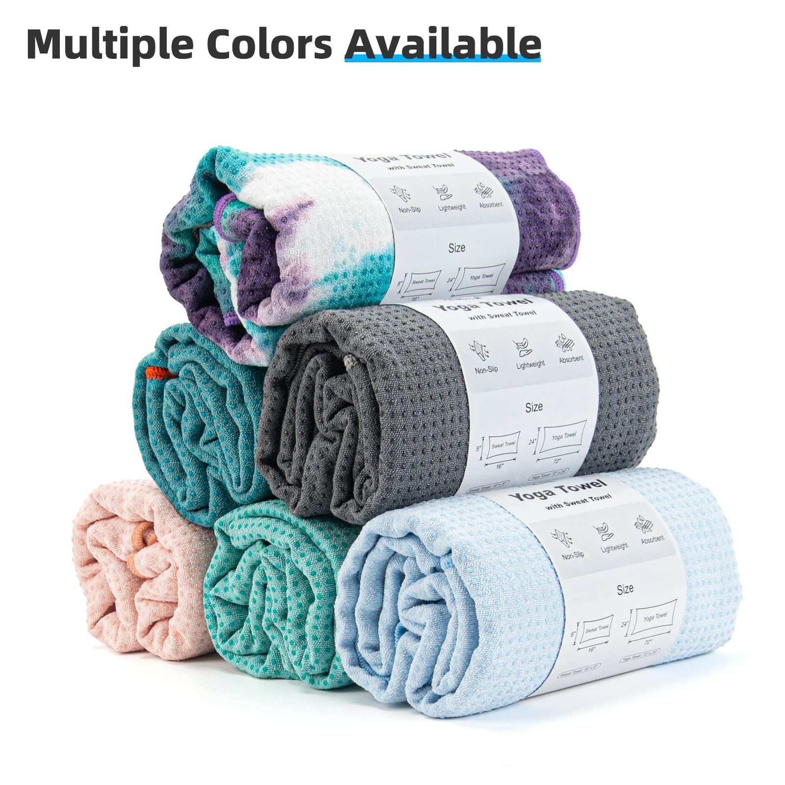 Non Slip Extra Thick Hot Yoga Towel with One Sweat Towel Microfiber Sweat