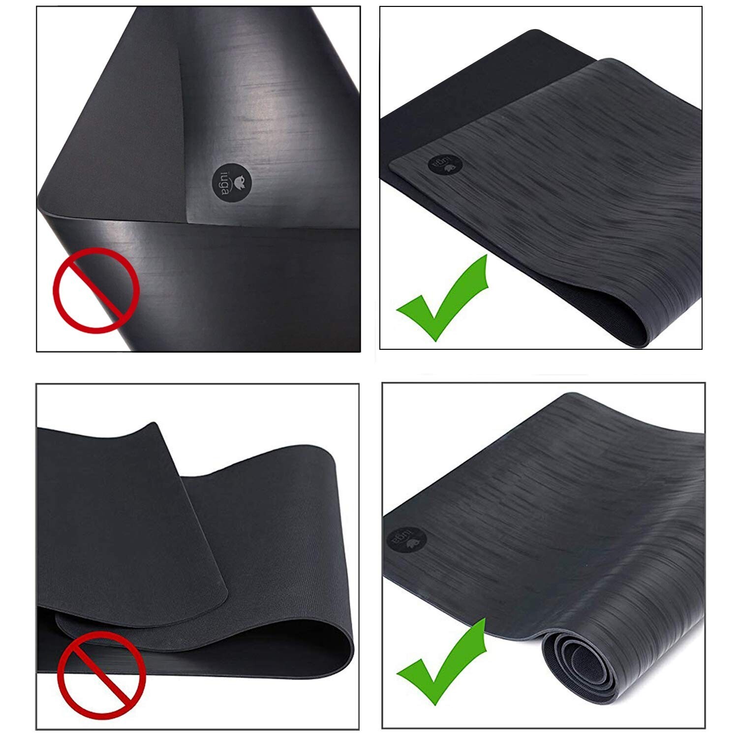 IUGA Pro Yoga Mat Non Slip Hot Yoga Mat Anti-tear Exercise Mat Eco Friendly Y…
